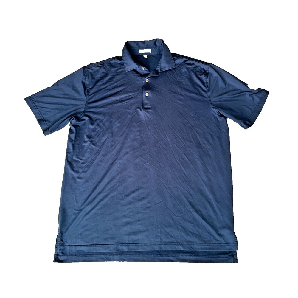 Peter Millar Summer Comfort Polo Shirt Size L SAS Championship Golf Blue